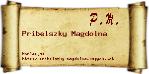 Pribelszky Magdolna névjegykártya